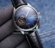 Replica Omega Seamaster Watch Blue Dial Silver Bezel Black Leather Strap 42mm (9)_th.jpg